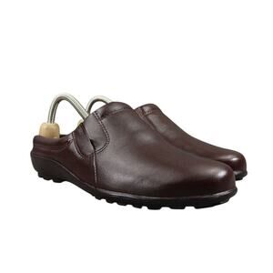 Walking Cradles Shoes Women 8.5 Slip On Clog Classic Comfort Leather Hamlet Mule